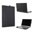 For Microsoft Surface Book 3 / 2 / 1 13.5 inch Cloth Texture Laptop Leather Case With Stand Function(Black) - 1