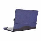 For Microsoft Surface Book 3 / 2 / 1 13.5 inch Cloth Texture Laptop Leather Case With Stand Function(Blue) - 3