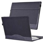 For Microsoft Surface Laptop 6 15 inch Cloth Texture Laptop Leather Protective Case(Black) - 1