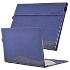 For Lenovo ThinkPad X1 Yoga Gen 5 Cloth Texture Laptop Leather Protective Case(Deep Blue) - 1