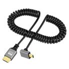 HDTV to Micro HDTV Elbow Head Spring Cable for DSLR Camera(Grey Shell) - 1