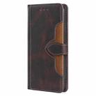 For Motorola Edge 50 5G Skin Feel Magnetic Buckle Leather Phone Case(Brown) - 2