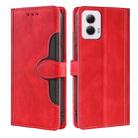 For Motorola Moto G Power 5G 2024 Skin Feel Magnetic Buckle Leather Phone Case(Red) - 1