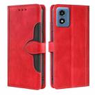 For Motorola Moto G 5G / G Play 5G 2024 Skin Feel Magnetic Buckle Leather Phone Case(Red) - 1