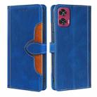 For Motorola Edge 50 Fusion 5G Skin Feel Magnetic Buckle Leather Phone Case(Blue) - 1