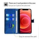 For Motorola Moto G55 5G Skin Feel Magnetic Buckle Leather Phone Case(Blue) - 3