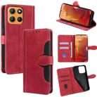 For Motorola Moto G15 / G15 Power Skin Feel Magnetic Buckle Leather Phone Case(Red) - 1