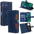 For Motorola Moto G Stylus 5G 2025 Skin Feel Magnetic Buckle Leather Phone Case(Blue) - 1