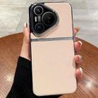 For Huawei Pura 70 Pro+ Electroplating Oblique Texture Shockproof Phone Case(Gold) - 1