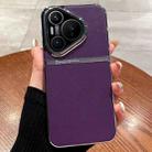 For Huawei Pura 70 Pro+ Electroplating Oblique Texture Shockproof Phone Case(Purple) - 1
