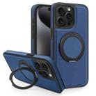 For iPhone 15 Pro Yashi 360 Degree Rotating MagSafe Bracket Phone Case(Blue) - 1