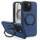 For iPhone 15 Plus Yashi 360 Degree Rotating MagSafe Bracket Phone Case(Blue) - 1