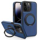 For iPhone 14 Pro Yashi 360 Degree Rotating MagSafe Bracket Phone Case(Blue) - 1