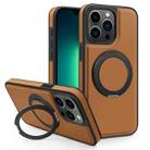 For iPhone 13 Pro Max Yashi 360 Degree Rotating MagSafe Bracket Phone Case(Brown) - 1