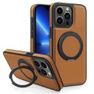 For iPhone 13 Pro Yashi 360 Degree Rotating MagSafe Bracket Phone Case(Brown) - 1