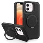 For iPhone 12 Yashi 360 Degree Rotating MagSafe Bracket Phone Case(Black) - 1