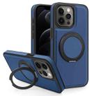 For iPhone 12 Pro Yashi 360 Degree Rotating MagSafe Bracket Phone Case(Blue) - 1