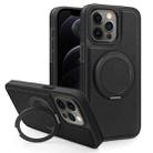 For iPhone 12 Pro Yashi 360 Degree Rotating MagSafe Bracket Phone Case(Black) - 1