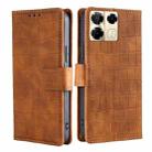 For Infinix Note 40 Pro 5G Skin Feel Crocodile Magnetic Clasp Leather Phone Case(Brown) - 1