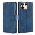 For Infinix Note 40 Pro 5G Skin Feel Crocodile Magnetic Clasp Leather Phone Case(Blue) - 1