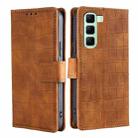 For Infinix Hot 50 4G Skin Feel Crocodile Magnetic Clasp Leather Phone Case(Brown) - 1