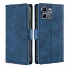 For Infinix Hot 50i 4G Skin Feel Crocodile Magnetic Clasp Leather Phone Case(Blue) - 1