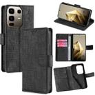 For Infinix Note 50 Pro+ 5G Skin Feel Crocodile Magnetic Clasp Leather Phone Case(Black) - 1
