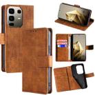 For Infinix Note 50 Pro+ 5G Skin Feel Crocodile Magnetic Clasp Leather Phone Case(Brown) - 1
