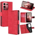 For Infinix Note 50s 5G Skin Feel Crocodile Magnetic Clasp Leather Phone Case(Red) - 1