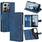 For Infinix Note 50x 5G Skin Feel Crocodile Magnetic Clasp Leather Phone Case(Blue) - 1