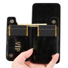 For Infinix Note 40 Pro 4G Cow Pattern Sewing Card Bag Phone Case(Black) - 3