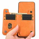 For Infinix Hot 50 4G Cow Pattern Sewing Card Bag Phone Case(Orange) - 3