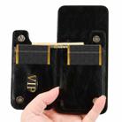 For Infinix Hot 50 Pro 4G Cow Pattern Sewing Card Bag Phone Case(Black) - 3