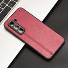 For Infinix Hot 50 Pro 4G Cow Pattern Sewing Card Bag Phone Case(Red) - 2