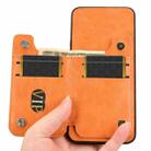 For Infinix Hot 50 Pro 4G Cow Pattern Sewing Card Bag Phone Case(Orange) - 3