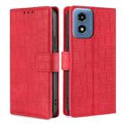 For Motorola Moto G Play 4G 2024 Skin Feel Crocodile Magnetic Clasp Leather Phone Case(Red) - 1