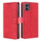 For Motorola Edge 5G 2024 Skin Feel Crocodile Magnetic Clasp Leather Phone Case(Red) - 1