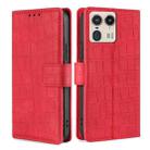 For Motorola Edge 50 Ultra Skin Feel Crocodile Magnetic Clasp Leather Phone Case(Red) - 1