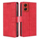 For Motorola Moto G Stylus 5G 2024 Skin Feel Crocodile Magnetic Clasp Leather Phone Case(Red) - 1