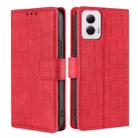 For Motorola Moto G Power 5G 2024 Skin Feel Crocodile Magnetic Clasp Leather Phone Case(Red) - 1