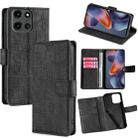 For Motorola Moto G 5G 2025 Skin Feel Crocodile Magnetic Clasp Leather Phone Case(Black) - 1