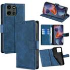 For Motorola Moto G 5G 2025 Skin Feel Crocodile Magnetic Clasp Leather Phone Case(Blue) - 1
