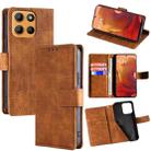 For Motorola Moto G15 / G15 Power Skin Feel Crocodile Magnetic Clasp Leather Phone Case(Brown) - 1