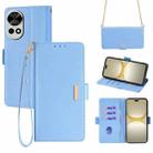 For Huawei nova 12 Pro / 12 Ultra Crossbody Chain Leather Phone Case(Blue) - 1