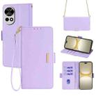 For Huawei nova 12 Pro / 12 Ultra Crossbody Chain Leather Phone Case(Purple) - 1