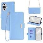 For Huawei nova 11 4G Crossbody Chain Leather Phone Case(Blue) - 1