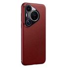 For Huawei Pura 70 Pro / Pro+ Litchi Texture Genuine Leather Phone Case(Red) - 1