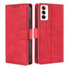For OPPO Reno12 5G Global Skin Feel Crocodile Magnetic Clasp Leather Phone Case(Red) - 1