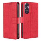 For OPPO A60 4G Global Skin Feel Crocodile Magnetic Clasp Leather Phone Case(Red) - 1