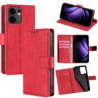 For OPPO Reno13 F 5G / 4G Skin Feel Crocodile Magnetic Clasp Leather Phone Case(Red) - 1